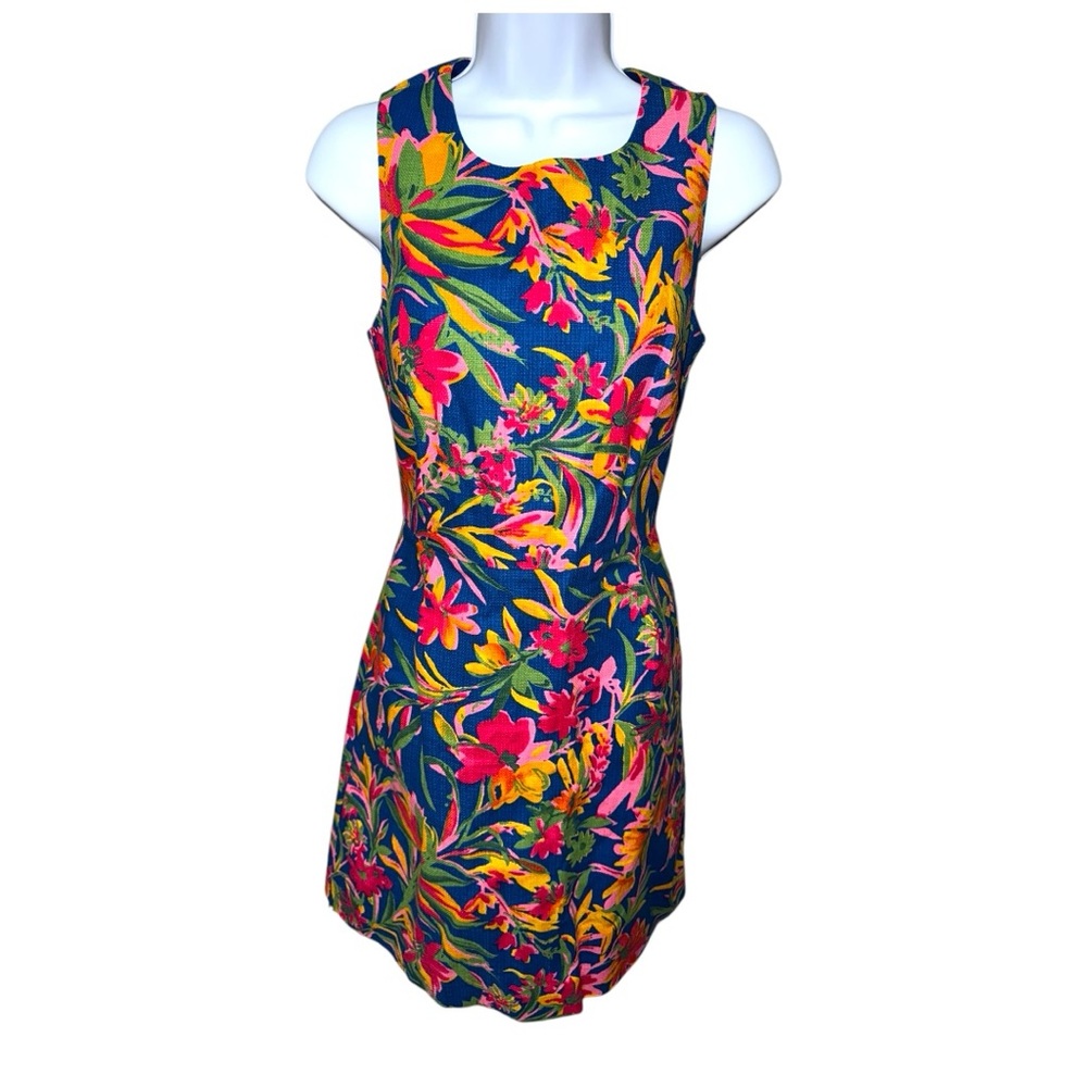 Women's J. Crew Tropical Floral Sleeveless Dress - 4